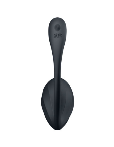 SATISFYER – briaunotas žiedlapių formos G taško stimuliatorius su nuotolinio valdymo pultu, juodas, nemokama programėlė