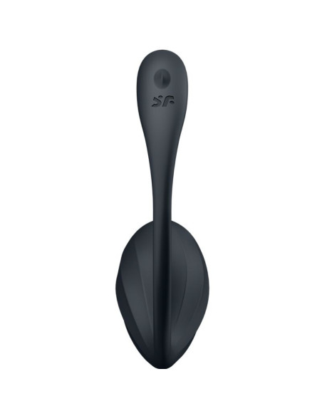 SATISFYER – briaunotas žiedlapių formos G taško stimuliatorius su nuotolinio valdymo pultu, juodas, nemokama programėlė