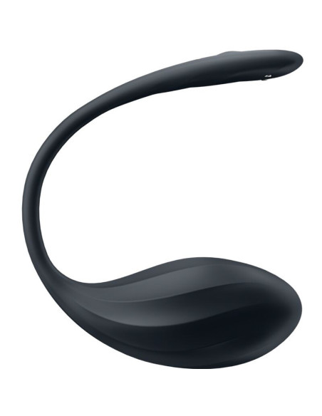 SATISFYER – briaunotas žiedlapių formos G taško stimuliatorius su nuotolinio valdymo pultu, juodas, nemokama programėlė
