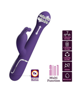 PRETTY LOVE - DEJON RABBIT VIBRATOR 3 IN 1 MULTIFUNCTION PURPLE 2