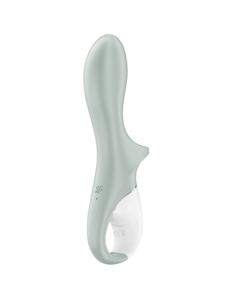 SATISFYER - PRIPUČIAMAS ANALINIS VIBRATORIUS SU AIR PUMP BOOTY 3 PILKA ŽALIA SPALVA