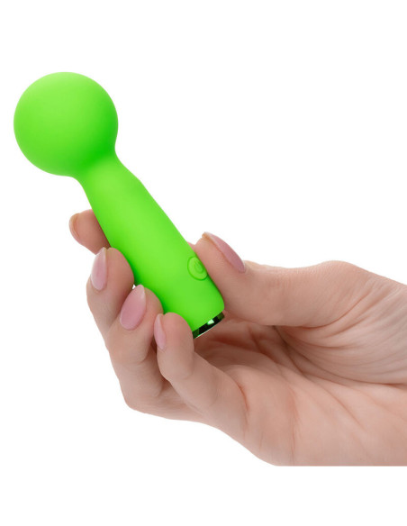 CALEXOTICS - NEON VIBES THE BUBBLY VIBE MINI MASAŽUOKLIS 10 VIBRACIJOS ŽALIAS
