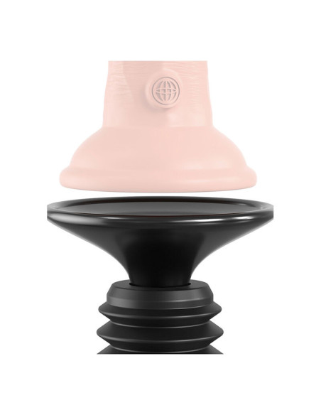 FETISH FANTASY SERIES – BODY DOCK THRUSTER DILDO SPAUSTUVAS SU 7 STUMIMO REŽIMAIS, JUODAS