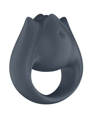 SATISFYER - PERFECT PAIR 2 MULTIVIBRATOR 2 IN 1 PENIS RING AND FINGER STIMULATOR GREY