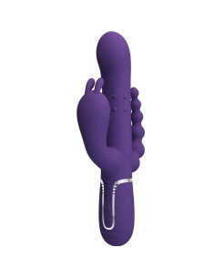 PRETTY LOVE - CAMMY TRIGUBAS VIBRUOJAMAS DAUGIAFUNKCIS 4 VIENAME VIOLETINIS