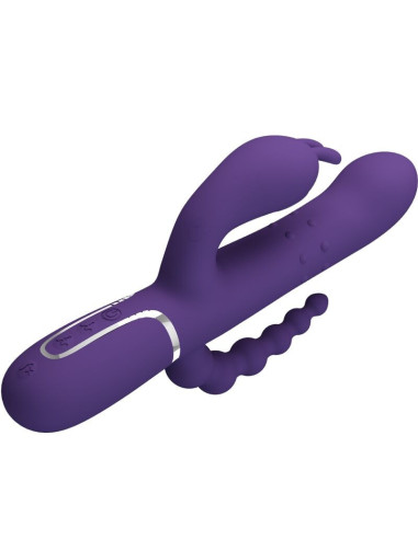 PRETTY LOVE - CAMMY TRIGUBAS VIBRUOJAMAS DAUGIAFUNKCIS 4 VIENAME VIOLETINIS