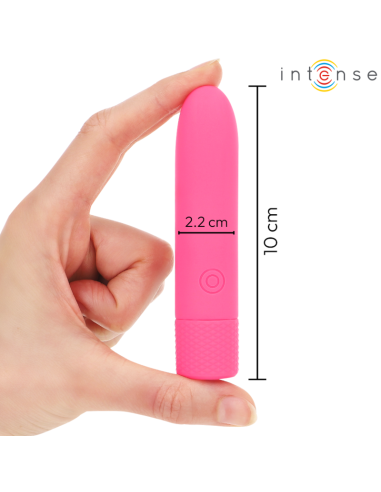 INTENSE - SYMONE USB RECHARGEABLE VIBRATING BULLET 8 VIBRATIONS PINK 10 X 2.2 CM