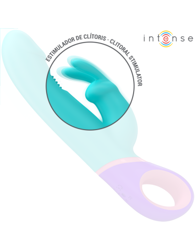 INTENSE - MONICA RABBIT VIBRATOR WITH ROTATING G-SPOT STIMULATOR BLUE