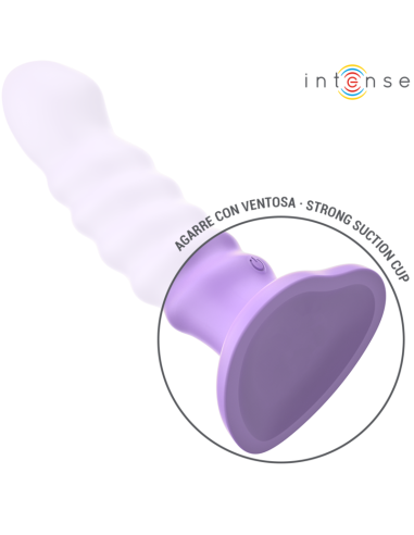 INTENSE - BRENDA VIBRATORIUS, M DYDŽIO, SPIRALĖS FORMOS, 10 VIBRACIJOS PASIRINKIMŲ, VIOLETINIS NUOTOLINIO VALDYMO PULTELIS
