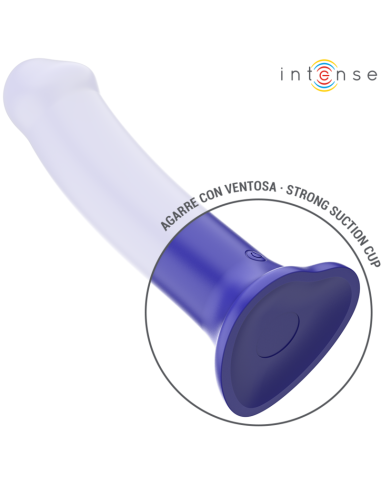 INTENSE - VICTORIA VIBRATORIUS SU SIURBTUKU, 10 VIBRAVIMŲ, TAMSI MĖLYNAS, NUOTOLINIO VALDYMO VALDYMAS