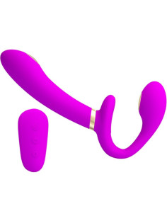 PRETTY LOVE - THUNDERBIRD DVIGUBAS DIRŽINIS VIBRATORIUS SU NUOTOLINIO VALDYMO VALDYMU, VIOLETINIS 2