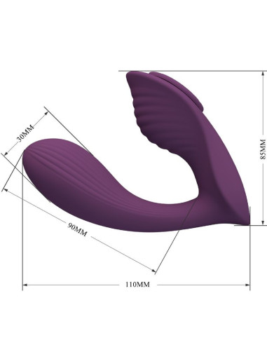 PRETTY LOVE – FRANZ masažuoklis ir vibratorius, nemokama programėlė, violetinė