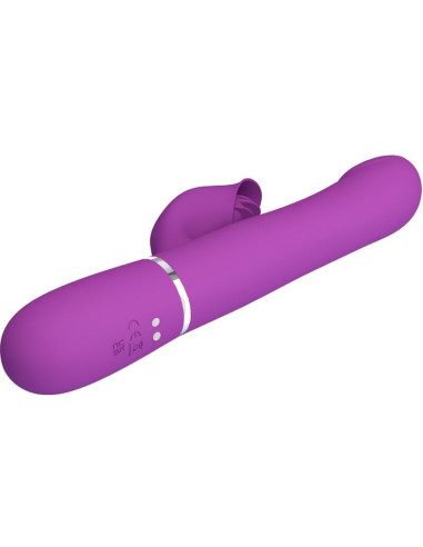 PRETTY LOVE - 4 IN 1 MULTIFUNCTION VIBRATOR and STIMULATOR PURPLE