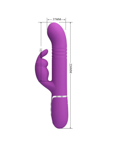 PRETTY LOVE - COALE 4 IN 1 MULTIFUNCTION RABBIT VIBRATOR PURPLE