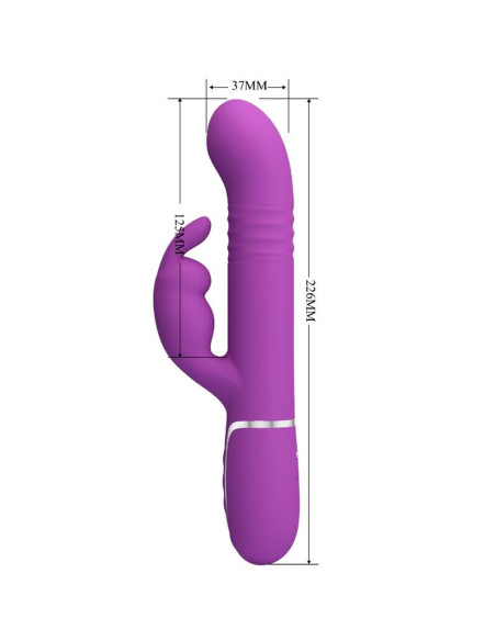 PRETTY LOVE - COALE 4 IN 1 DAUGIAFUNKCINIS SU KLITORIAUS MASAŽUOKLIU VIOLETINIS