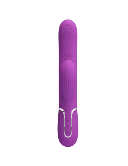 PRETTY LOVE - PERLITA 3 IN 1 MULTIFUNCTION RABBIT VIBRATOR PURPLE
