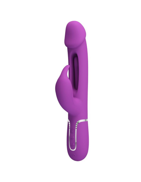 PRETTY LOVE - KAMPAS 3 IN 1 MULTIFUNCTION RABBIT VIBRATOR PURPLE