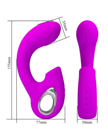 PRETTY LOVE - SIBEL SIBEL G-SPOT VIBRATOR CLITORIS STIMULATOR 10 VIBRATIONS PURPLE