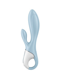 SATISFYER - PRIPUČIAMAS VIBRUOJAMAS TRIUKŠIS SU AIR PUMP 1 MĖLYNA