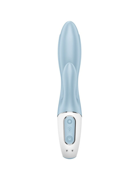 SATISFYER - PRIPUČIAMAS VIBRUOJAMAS TRIUKŠIS SU AIR PUMP 1 MĖLYNA