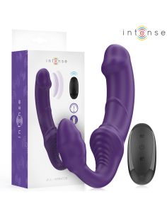INTENSE - JILL DOUBLE VIBRATOR 20 CM PURPLE REMOTE CONTROL