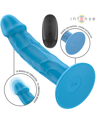 INTENSE - PHOEBE REALISTIC VIBRATOR 10 VIBRATIONS BLUE REMOTE CONTROL