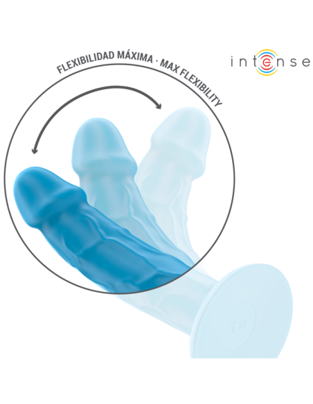 INTENSE - PHOEBE REALISTINIS VIBRATORIUS 10 VIBRAVIMŲ MĖLYNAS NUOTOLINIO VALDYMO VALDYMAS