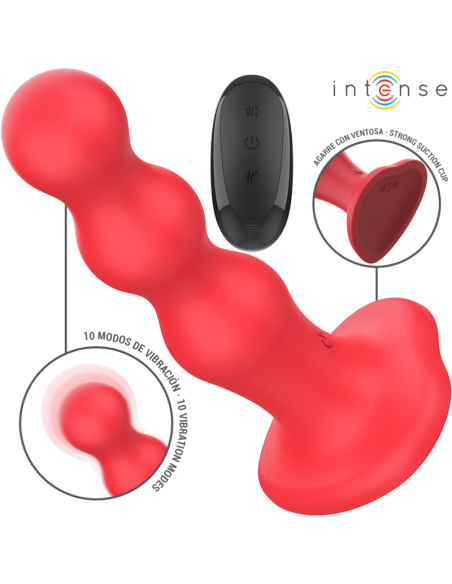 INTENSE - CODY VIBRATOR SU SIURBLIU RAUDONAS NUOTOLINIO VALDYMO PULTAS