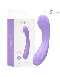 INTENSE - BECKY VIBRUOJAMAS 19 CM ŠILDOMAS 7 VIBRACIJOS VIOLETINIS