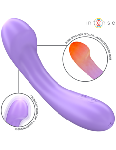 INTENSE - BECKY VIBRUOJAMAS 19 CM ŠILDOMAS 7 VIBRACIJOS VIOLETINIS 2
