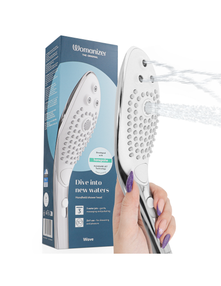 WOMANIZER - WAVE CLITORAL STIMULATING SHOWER HEAD CHROME