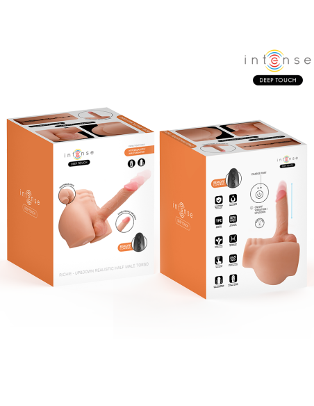 INTENSE DEEP TOUCH - RICHIE TORSO SU ANUSU IR REALISTIŠKU DILDO SU STUMIMO IR VIBRACIJOS NUOTOLINIO VALDYMO PULTU 4,7 KG