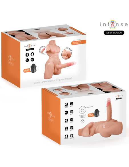 INTENSE DEEP TOUCH – MARTY TORSO SU ANUSU IR REALISTIŠKU DILDO SU STUMIMO IR VIBRACIJOS FUNKCIJA, NUOTOLINIO VALDYMO PULTELIS, 6