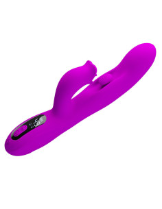 PRETTY LOVE - YALANDA RABBIT OSCILLATING VIBRATOR WITH LED DISPLAY PURPLE