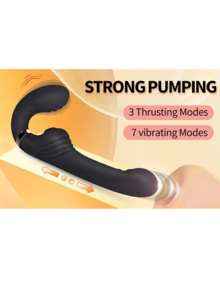 NALONE - ALLOW DUAL VIBE WITH ROTATION AND THRUSTING BLACK