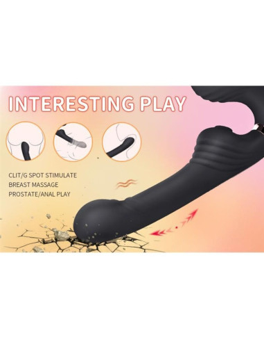 NALONE - ALLOW DUAL VIBE WITH ROTATION AND THRUSTING BLACK