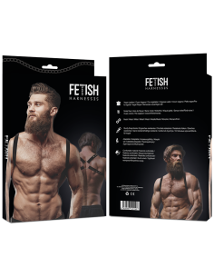 FETISH SUBMISSIVE ATTITUDE - MENS ECO-LEATHER BACK HARNESS 2