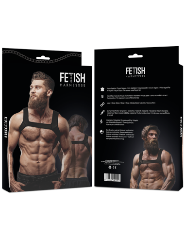 FETISH SUBMISSIVE ATTITUDE – NEOPRENINIS KRŪTINĖS DIRŽAS VYRAMS, L DYDŽIO