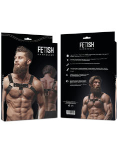 FETISH SUBMISSIVE ATTITUDE - MENS ECO-LEATHER CHEST HARNESS 2