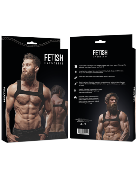 FETISH SUBMISSIVE ATTITUDE – NEOPRENINIS KRŪTINĖS DIRŽAS VYRAMS, M DYDŽIO