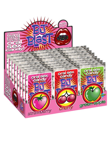 PIPEDREAMS - BJ BLAST STRAWBERRY - CHERRY AND GREEN APPLE - DISPLAY - 36 PC