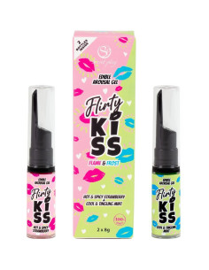 SECRETPLAY - FLIRTY KISS GELS WITH ORAL SEX EFFECTS STRAWBERRY and MINT 2 x 8 GR