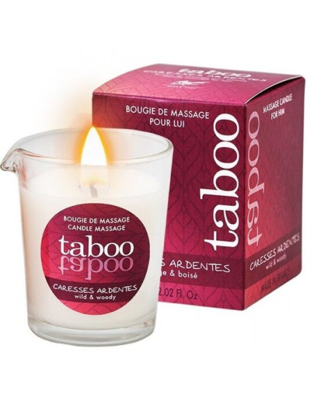 RUF - TABOO MASAŽINĖ ŽVAKĖ JAM, GLASTINANTI, ARDENTES, PAPARČIO AROMAS