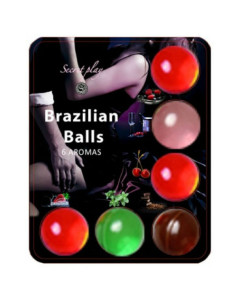 SECRETPLAY - BRAZILIJOS KAMUOLIAI, LUBRIKANTO HOT KAMUOLIAI, 6 VIENETAI