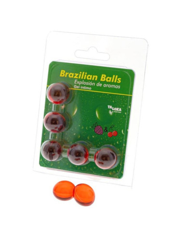 TALOKA - 5 braziliški kamuoliukai su braškių ir vyšnių aromatu, intymiam geliui
