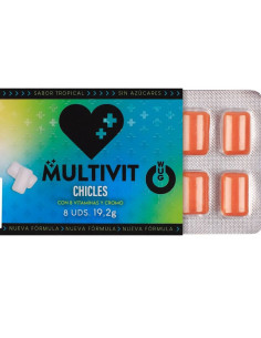 WUG MULTIVIT - FUNCTIONAL MULTIVITAMIN TROPICAL FLAVOUR GUM BLISTER 8 PCS 2