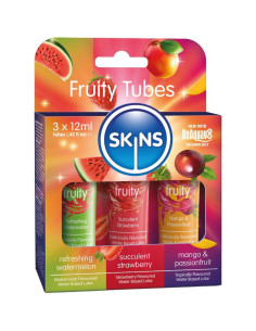 SKINS - FRUITY LUBES KIT WATERMELON, STRAWBERRY and MANGO LUBRICANTS 3 x 12 ML