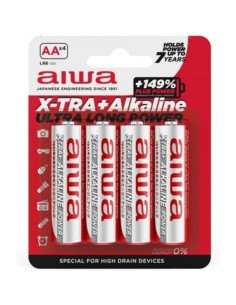 AIWA - X-TRA šarminės AA šarminės baterijos LR6 BLISTER4