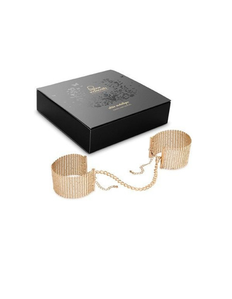 BIJOUX - DÉSIR MÉTALLIQUE GOLDEN METAL MESH HANDCUFFS