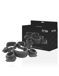 FETISH SUBMISSIVE - OPEN LEGS POSITION WITH NOPRENE LINING HANDCUFFS 2